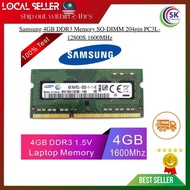 Samsung 4GB DDR3 Memory SO-DIMM 204pin PC3L-12800S 1600MHz (Used)