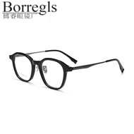 Retro Big Black Frame GG576F Acetate Fiber Glasses All-Match Square Round Glasses Niche Glasses Fram