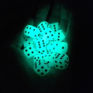 Dice Luminous Dark Glow Fluorescent Gaming Game Dices 6 Sided Cup Use Bars Club KTV Polyhedral Light