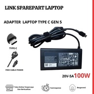20V 5A 100W USB-C Charger Adapter for Leno ThinkPad E14 Gen 5 i7-1355U ADL100YDC3A 2023 ThinkPad P16