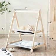 Wooden Double Cat Hammock Swing Bed Cat Hammock Bed Cat Bed Cat Nest Hanging Cat House