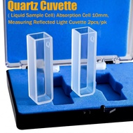 Quartz Cuvette ( Liquid Sample Cell) 2 side clear, Absorption Cell 10mm.2PCS/box
