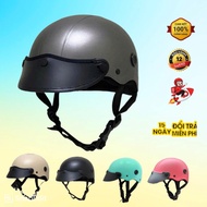 C4M Half Head Helmet with Matte Paint, S Brand 1/2 Helmet with Ventilation Holes Flexible Helmet Hel