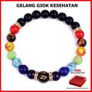 WEARMOURA Health Bracelet - Tiger Eye Natural Jade Bracelet for Health Therapy 7 Chakra Double Layer