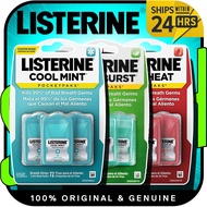 Listerine Pocketpaks Cool Mint / Fresh Burst / Cool Heat - Breath Strips Kills Bad Breath Germs, 24-Strip per Pack