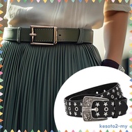[Kesoto2] Tudded Belt Decorative Fashion Accessories Punk Rock Rivet Y2K Belt Women Men