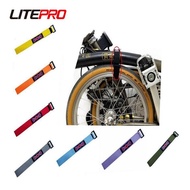 Litepro Folding Bike Frame Nylon Colorful Fixed Belt Strap British Flag Pattern Anti Scattering Frame Strap For brompton Bicycle