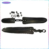 [ukgjmkm6] 3-Piece Bike Mudguard Set Rain and Dirt Protection Flexible Two-Wheeler Mudguard Wider Co