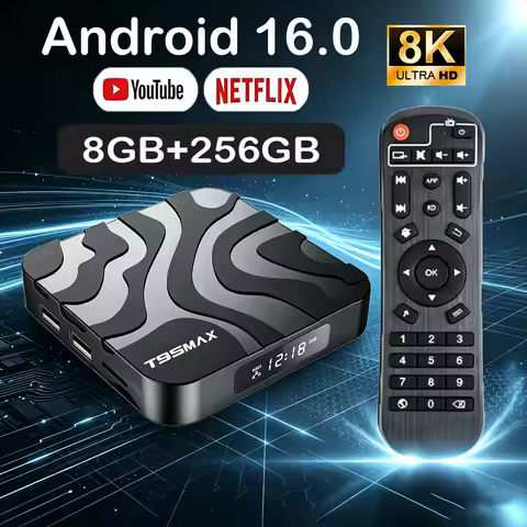 T95 Max TV Box Allwinner H618 Android 16 4GB/8GB RAM 128GB/256GB ROM Dual 5G WiFi6 Bluetooth 6.0 8K 