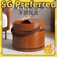 Foot spa wooden bucket【SG stock/24-hour shipping】Foot spa bucket / lignum cedrium / Wood Foot Spa Ba