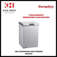 EUROPACE EFZ6101T 100L COMPRESSOR CHEST FREEZER - 1 YEAR MANUFACTURER WARRANTY + FREE DELIVERY