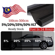 Black Car Home Glass Window Tinting Film Roll Tinted Kereta Tinted Rumah Ready Stock