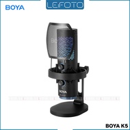 BOYA K5 | Wireless Vibrant Lighting USB Microphone,Vibrant Lighting Condenser USB Microphone