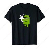 Green Robot Eats An Apple Funny App Developer T-Shirt T-Shirt