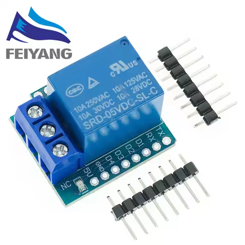 1Set One Channel Wemos D1 Mini Relay Shield Wemos D1 Mini Relay Module ESP8266 Development Board 1 c