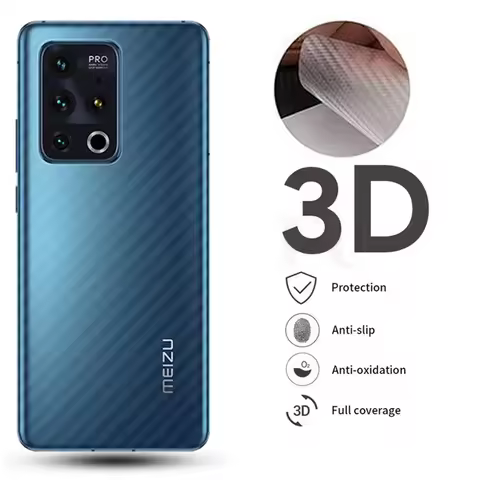 5Pcs 3D Carbon Fiber Screen Protector For Meizu 18 17 16 15 Plus 16X 15 Lite Back Cover Protective G