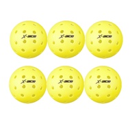 X-ace Pickleball Balls 6Pcs, 26/40 Hole Indoor Outdoor Pickleballs for Competition Pickleball