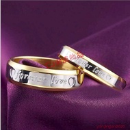 Popular Simple Forever LOVE Titanium Steel Couple Ring Fashion Forever LOVE Couple Ring Hand Jewelry
