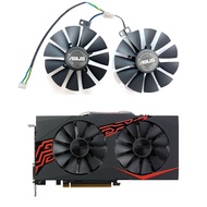 ⋌2 fans brand new for ASUS Radeon RX580 570 2048SP 4GB EXPEDITION graphics card replacement fan 7☆
