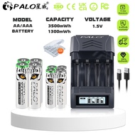 PALO 1.5V/1.2V battery charger  1.5V AA/AAA rechargeable lithium battery high quality batteries