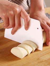 1入組削切刀，家用廚房蔬菜麵團塑膠刮板蛋糕奶油柔軟刮板油刮板麵包麵團切割刀