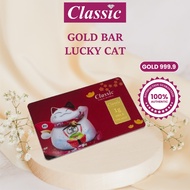 999.9Gold Goldbar Lucky Cat 999.9 Jongkong Emas