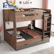 Zxd Modern Double Decker Bed Frame Bunk Bed For Kids Adults Queen Bunk Bed With Drawer Mattress Set High Quality Wood Structure