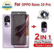 k0012 in 1 OPPO Reno 10 Pro Privacy Screen Protector Anti-Spy Full Coverage Tempered Glass For OPPO A98 A78 A96 A77S A17K A57 4G OPPO Reno 11F 10 8T 7 Pro 5G Glass Film Camera Prot