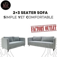 GR FURNITURE MINIMALIST FABRIC COMFORT SOFA 2 SEATER AND 3 SEATER