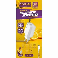 V-GEN TYPE-C VTC1-44 FAST CHARGING 20W PD3.0 TRAVEL CHARGER ADAPTOR FREE 1PCS ORIGINAL V-GEN TYPE-C 