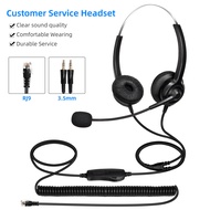 H300D Telephone Headset Lossless Noise Reduction Breathable 3.5mm RJ9 Call Center Communication Bina