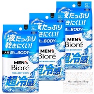 【Direct from Japan】Ultra-Cooling Men’s Biore Face-Usable Body Wipes — Cool Ocean Scent, Large Size 2