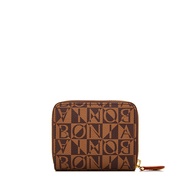 Bonia Dark Brown Monogram Modello Card Holder