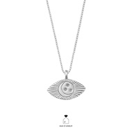 Haus of Jewelry BOHEMIAN LUNA EYE NECKLACE สร้อยคอเงินแท้ ประดับเพชรคิวบิกเซอร์โคเนีย (Cubic Zirconi