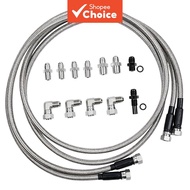 Ptfe 6an 70in Stainless Steel Braided Hose Kit for Transmission Fluid Oil Cooler Line Compatible wit