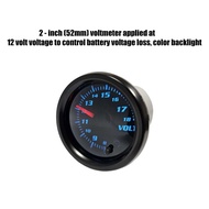 2 - inch (52mm) voltmeter 12 volt voltage to control battery voltage loss, color backlight