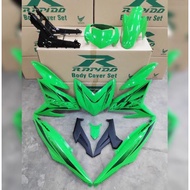 Y15ZR V1/V2 MX KING-150 (10) GREEN RAPIDO COVERSET STICKER TANAM/AIRBRUSH