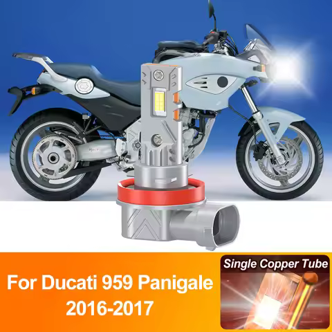 Motorcycle Headlights Bulb 60W Super Bright 12V Moto LED Headlamp 6000K Plug And Play For Ducati 959