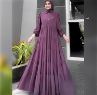 Joyya Dress Wanita Bisa Busui Bahan Ceruti dress kondangan Model Baju Gamis Terbaru