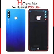 New Back Glass For Huawei P30 Lite Battery Cover Rear Door Housing Case with Camera Lens For Huawei Nova 4e Battery Cover Replacement Parts