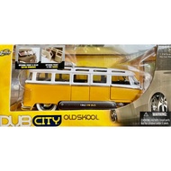 JADA TOYS DUB CITY OLD SKOOL 1962 VOLKSWAGEN BUS 1:24 SCALE YELLOW WHITE VW ROOF RACK