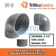 KNEE DV 2 1/2 INCH TRILLIUN D PVC ELBOW KNIE KENI L 2.5 DIM POLOS