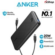 Anker 525 PowerCore Essential PD 20000mah PowerBank High-Capacity Fast Charge USB-C 20W Power Delivery Power Bank Portable Charger (A1287)