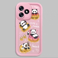 Casing hp for Tecno Spark 10 Spark 10C Spark 10 Pro Panda Swimming Case CuteYANG Silicone Case Cesin