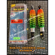 Makida Absorber RAINBOW 330mm Honda Ex5 Kriss110 Yamaha Rxz ( 3 Layers Colour )