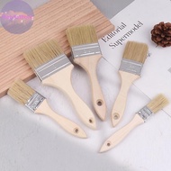 HabitatPort 3pcs Paint Brush Wooden Handle BBQ Brush Soft Hair Painting Brushes For Wall And Furnitu
