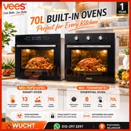 【WUCHT】VEES Built-in Oven 70L MO-70MM08FEC | Durable Mechanical Control Convection Oven | Ketuhar Pa