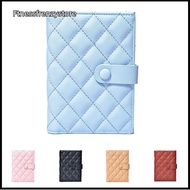 [FF] New Passport Holder With Diamonds Solid Color Leather Passport Bag Ultra-Thin Credit Card Walle