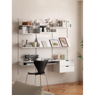 [in stock] vitsoe606Track Bookshelf Wall Storage Rack System Shelf Bookshelf Wall-Mounted Nordic Met
