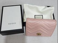 Gucci Marmont 粉色短夾